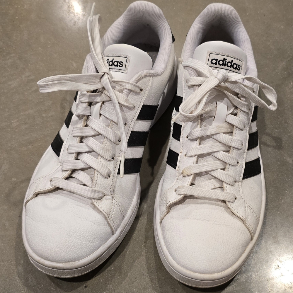 Adidas Women's White and Black Sneakers